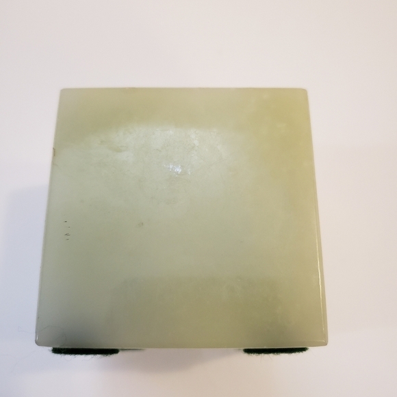 Vintage Sage Green Marble Paperweight Square - Picture 5 of 9